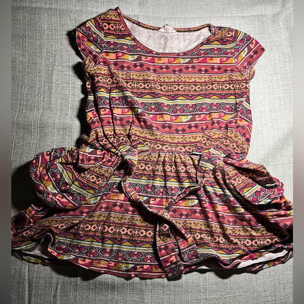 Colorful Patterned Kids Dress